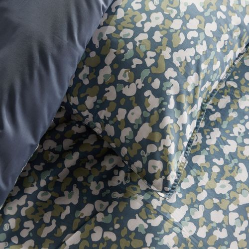 Housse De Couette 220x240 Cm Motif Floral Bleu – 100% Coton, 2 Taies 63x63