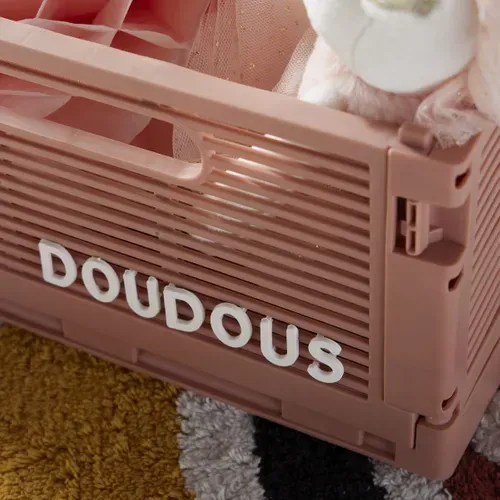 Caisse Pliable En Plastique La Tete Dans Les Nuages Rose