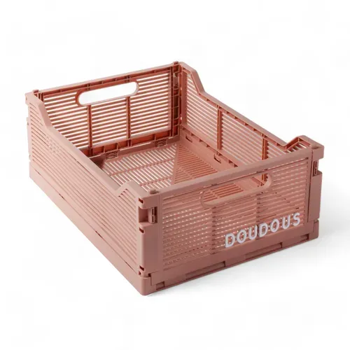 Caisse Pliable En Plastique La Tete Dans Les Nuages Rose