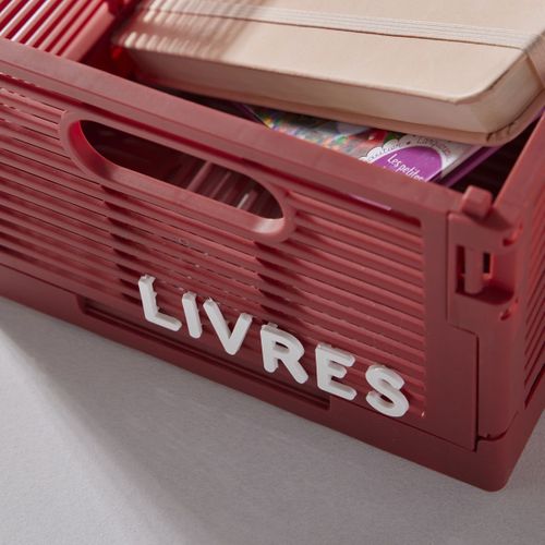 Caisse Pliable En Plastique La Tete Dans Les Nuages Terracotta