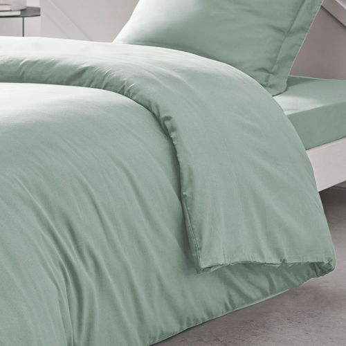 Housse De Couette Today 140x200 Cm Coton Celadon - Pour Lit 1 Personne - Douceur Exceptionnelle