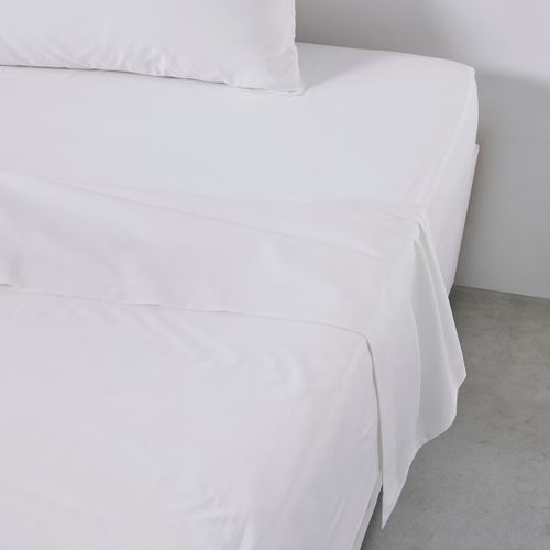 Drap Plat En Coton "organic" - Blanc - 180 X 290 Cm