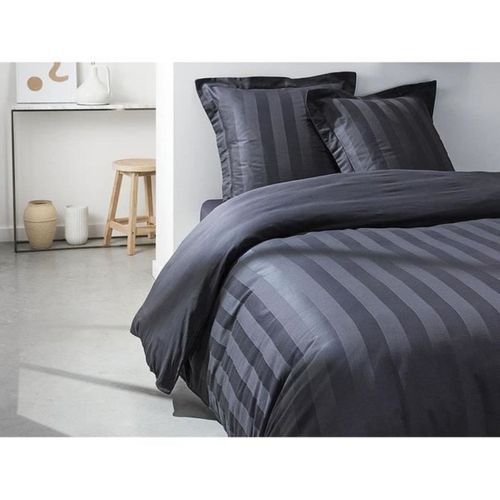 Housse De Couette Prestige 240 X 260 Cm - 100% Satin De Coton, Gris Fusain