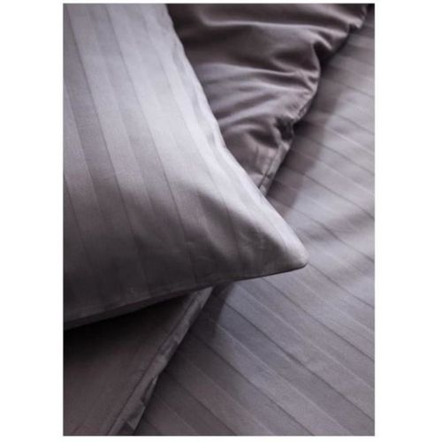 Housse De Couette Prestige 240 X 260 Cm - 100% Satin De Coton, Gris Fusain