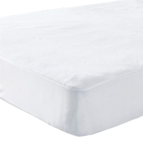Protège-matelas Imperméable 160x200 Cm - Bonnet 25 Cm, Blanc, Microfibre