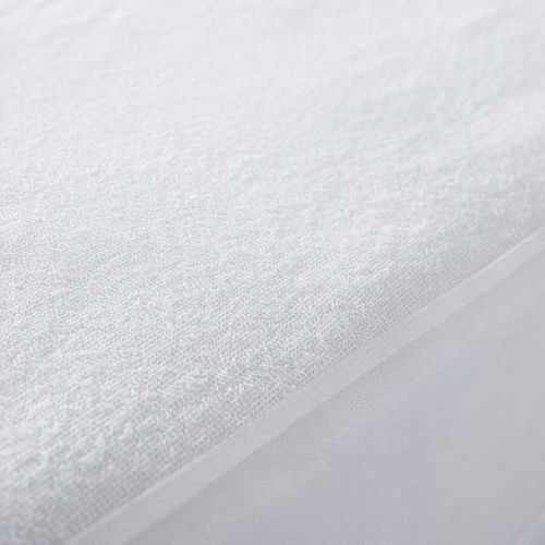 Protège-matelas Imperméable 160x200 Cm - Bonnet 25 Cm, Blanc, Microfibre