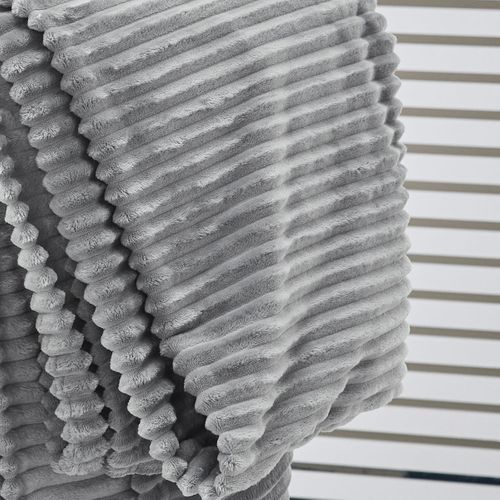Plaid Cotelé Uni Essential 150x200 Cm Gris