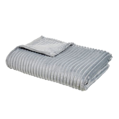 Plaid Cotelé Uni Essential 150x200 Cm Gris