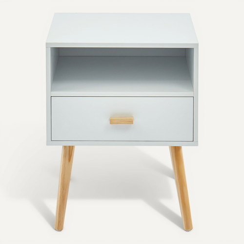 Table De Chevet Ulos Blanc 1 Tiroir 40cm