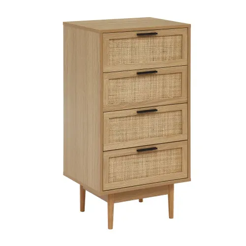 Chiffonnier Amana  Cannage Rotin  4 Tiroirs 50cm