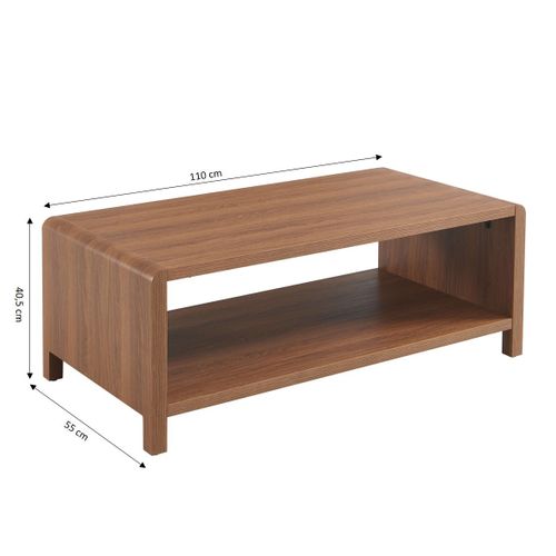 Table Basse Utica Effet Noyer