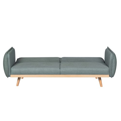 Canapé Droit Convertible Vesta 3 Places Tissu Vert Clair
