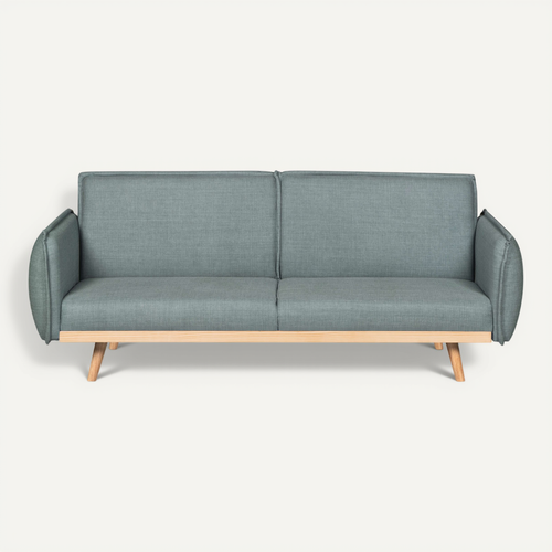 Canapé Droit Convertible Vesta 3 Places Tissu Vert Clair