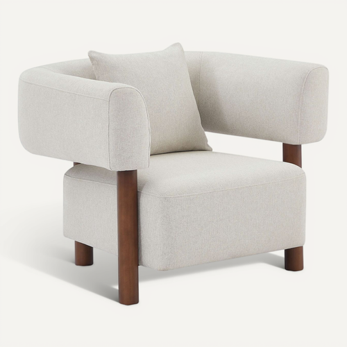 Fauteuil Fixe Brazza 1 Place Tissu Beige