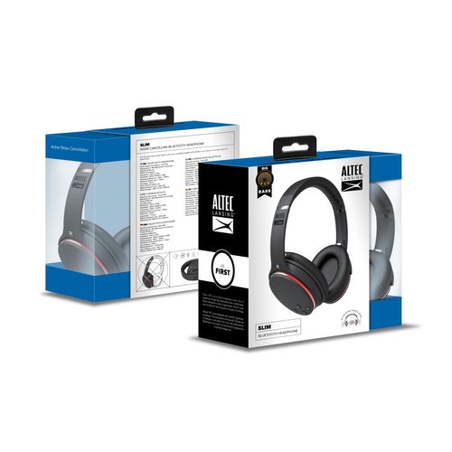 Casque Bluetooth Slim Noir Bt 4.0 - Touches De Contrôle Réduction De Bruit - Micro