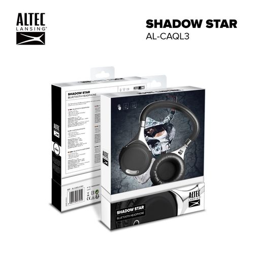Casque Audio Bt Shadow Star Noir/argent - Touches Tactiles Bluetooth 3.0 -batterie 350mah