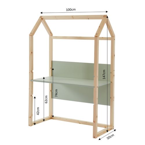 Bureau Enfant Cabane Tiny  Vert  Évolutif