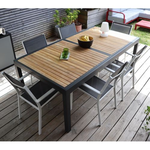 Lot De 6 Chaises De Jardin En Alu Blanc Et Textilène - Palawan