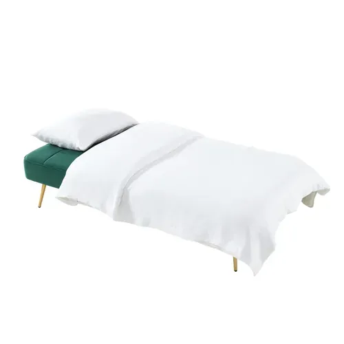 Banquette Aroma En Velours Vert 3 Places Convertible