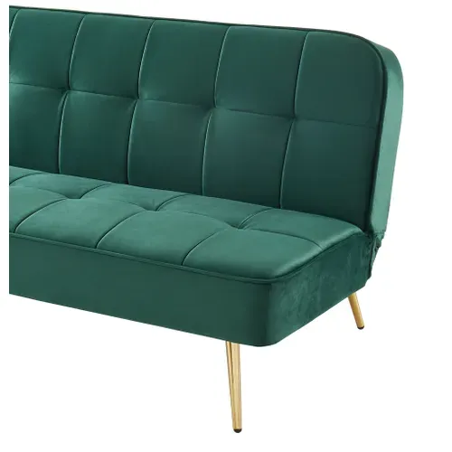 Banquette Aroma En Velours Vert 3 Places Convertible