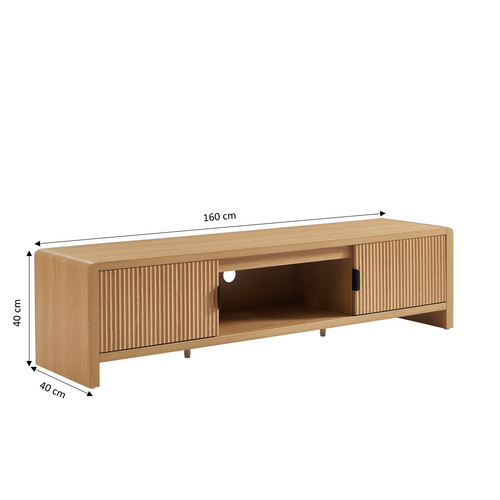 Meuble TV Utica Effet Chêne 160cm