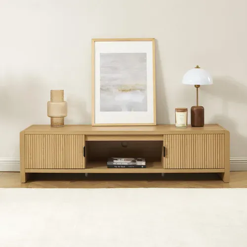 Meuble TV Utica Effet Chêne 160cm