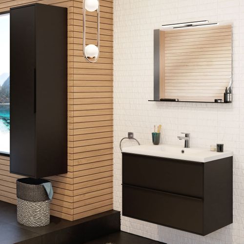 Applique LED Pour Miroir De Salle De Bain Blitz 10 W - 45,8 X 4 X 11,2 Cm - Noir Mat