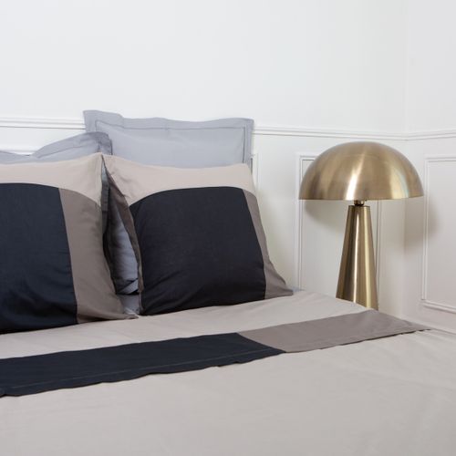 Drap Plat Coton Trio Noir - 180 X 290 cm