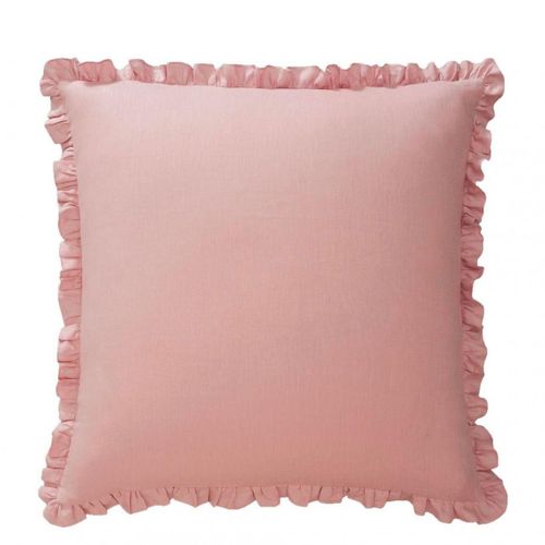 Taie D'oreiller Lin Lavé Tertio® Rose - 63 X 63 cm Sans Volant