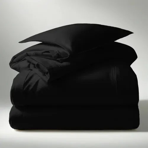 Drap housse polycoton Noir - 120 X 190 cm