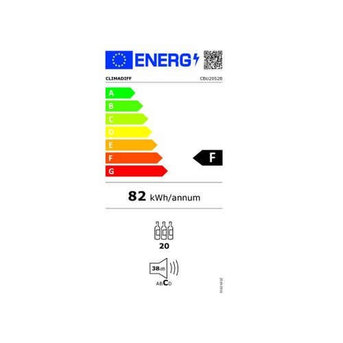 Cave de service intégrable CLIMADIFF CBU20S2B 20 bouteilles
