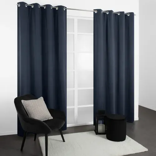 Rideau thermique 135x240 cm OCTAR Bleu vue d'ambiance 1