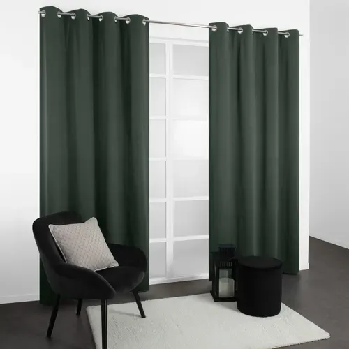 Rideau thermique 135x240 cm OCTAR Kaki vue d'ambiance 1