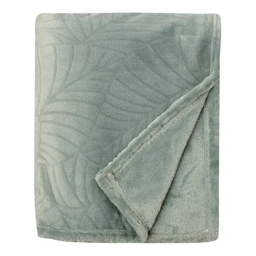 Plaid 130x170 cm FLORA Vert