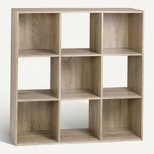 Etagère Bibliothèque 9 Cases "enimsay" 92cm Naturel