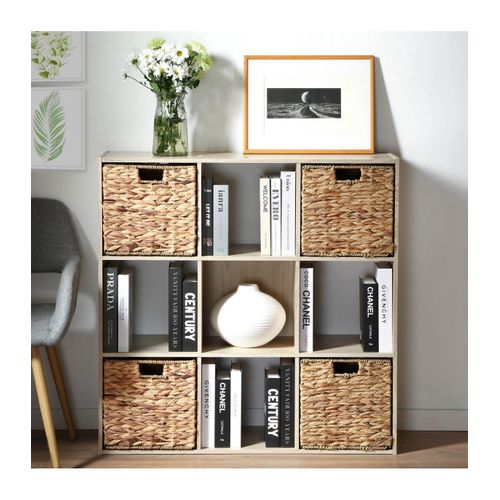 Etagère Bibliothèque 9 Cases "enimsay" 92cm Naturel