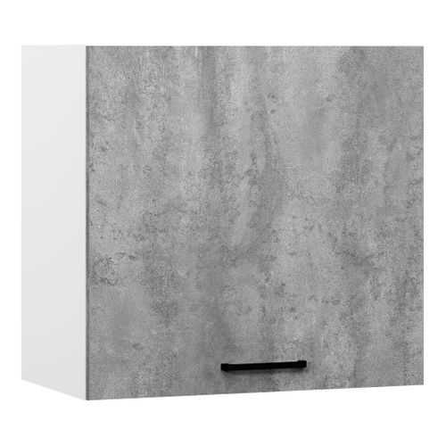 Haut 60 cm 1 porte MALICE gris béton vue 3/4
