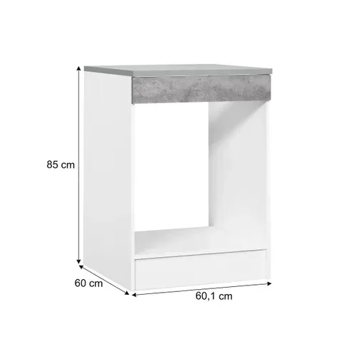 Bas four 60 cm MALICE gris béton