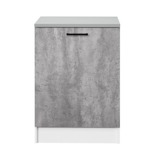 Bas 60 cm 1 porte MALICE gris béton