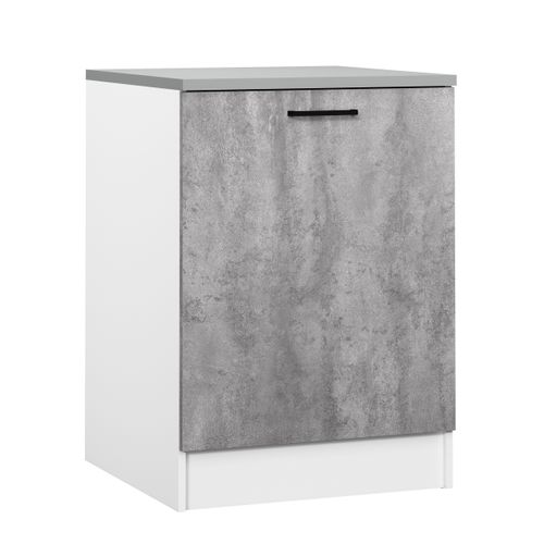 Bas 60 cm 1 porte MALICE gris béton
