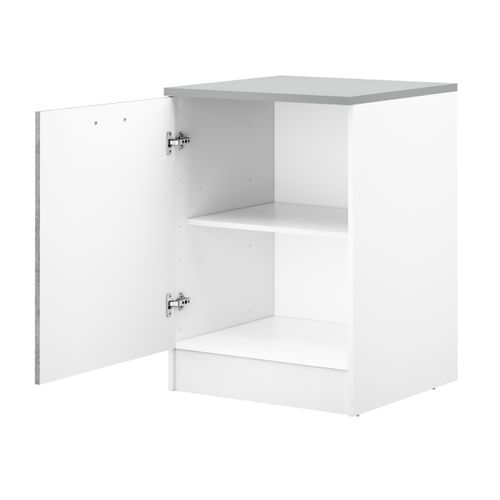 Bas 60 cm 1 porte MALICE gris béton