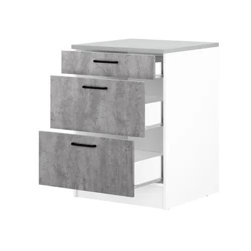 Bas 60 cm casserolier MALICE gris béton