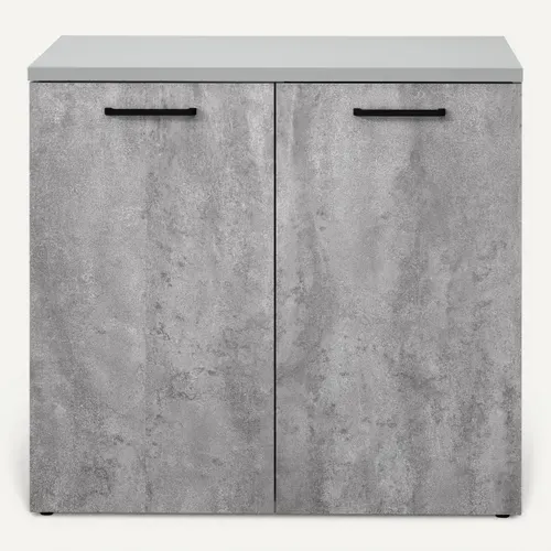 Bas 80 cm 2 portes MALICE gris béton vue de face
