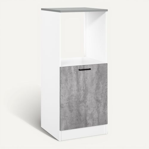 Demi-colonne four MALICE gris béton vue 3/4