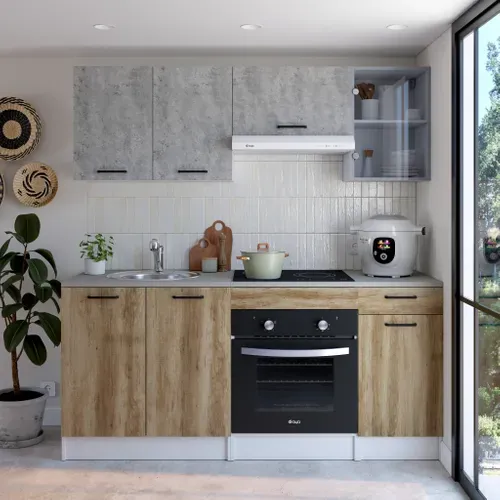 Bas 40 cm 1 porte 1 tiroir MALICE chêne nebraska