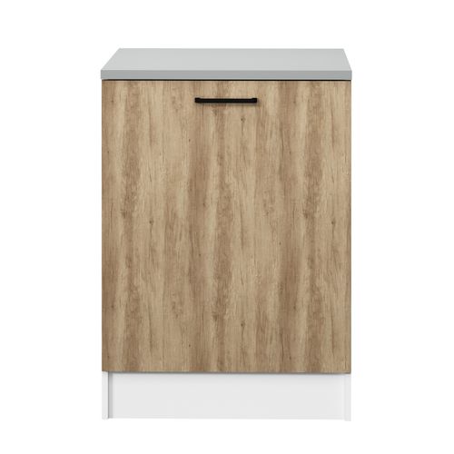 Bas 60 cm 1 porte MALICE chêne vue de face