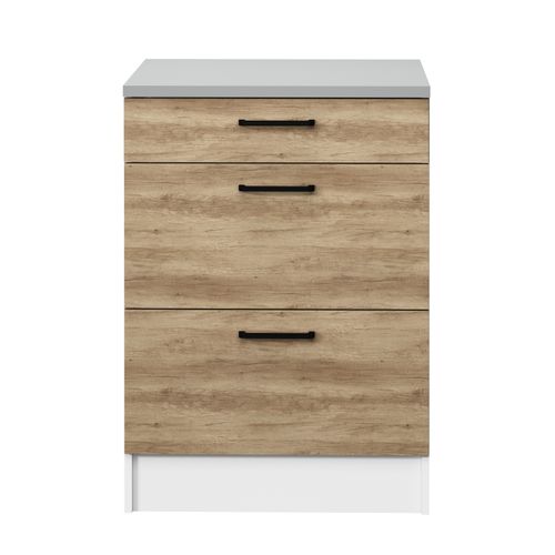 Bas 60 cm casserolier MALICE chêne