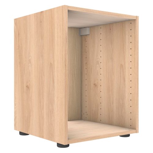 Caisson H.60 x L.45 x P.45 cm CASANE imitation Chêne vue 3/4