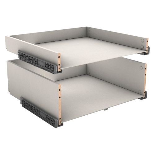 Kit 2 blocs tiroirs H.38 x L.60 x P.56 cm CASANE Textile vue 3/4