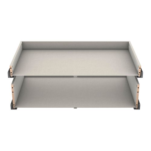 Kit 2 blocs tiroirs H.38 x L.90 x P.56 cm CASANE Textile vue de face
